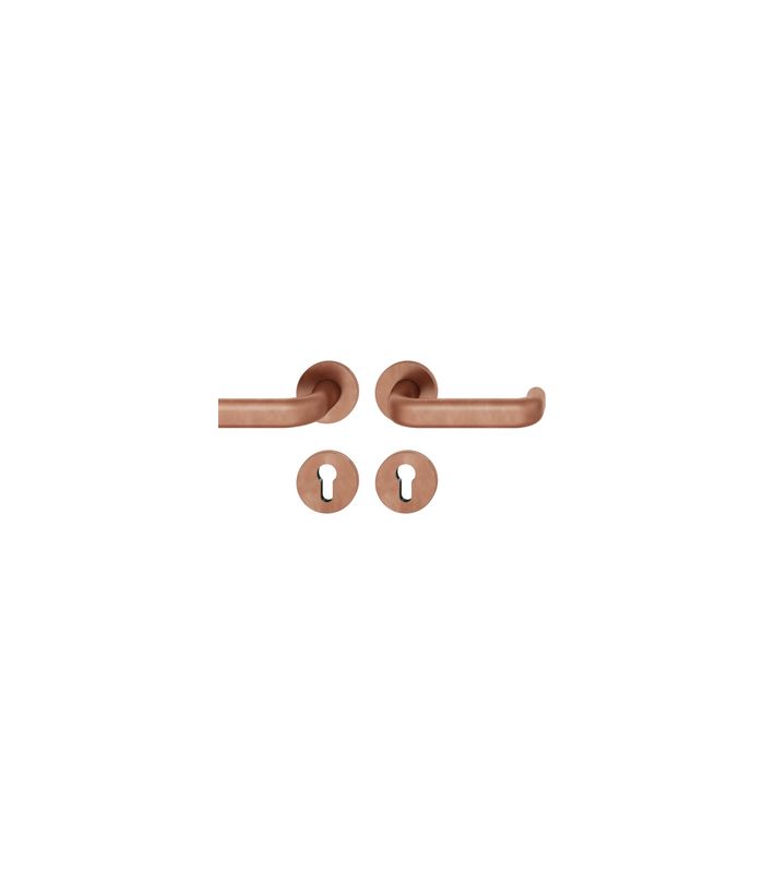 FS Drückergarnitur 79 1243 Rosette rund ,PZ,9,h-bronze,TS39-48