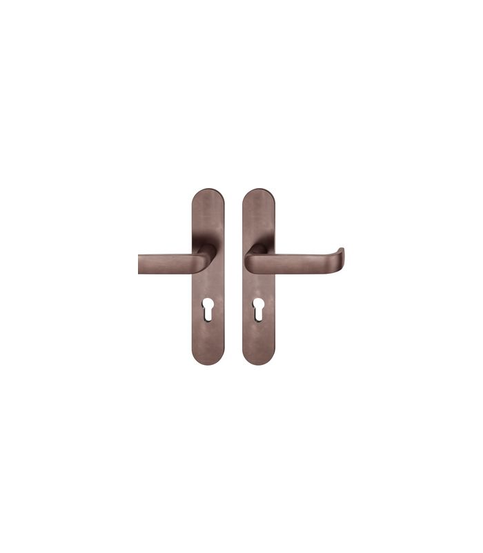 FS Drückergarnitur 79 1268 LS oval ,PZ72/9,d-bronze,TS 39-48