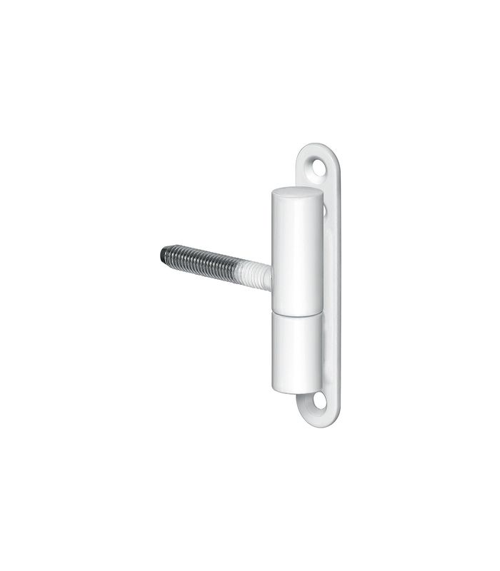 Fenster- Einbohrband, SIKU® K 3172/7 WF, für Drehflügel, 2-teilig, Ø 15mm, verkehrsweiß, pulverbeschichtet