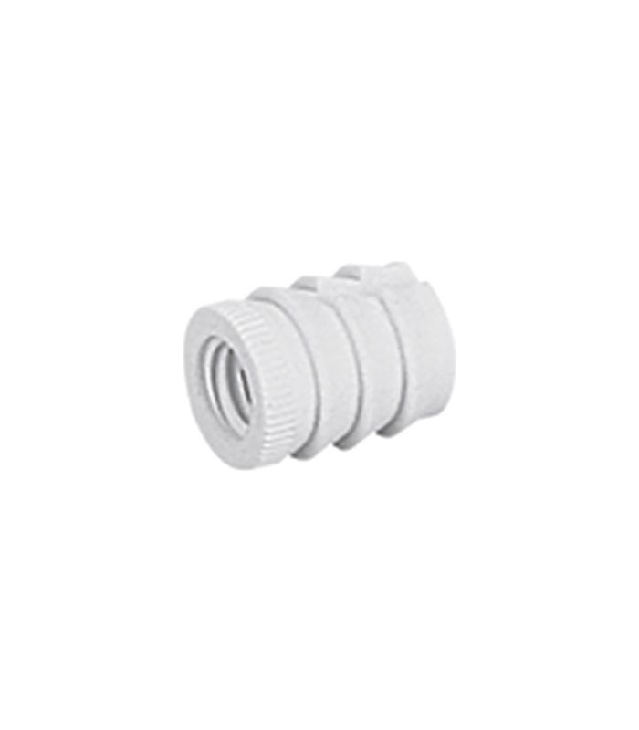 Möbel- Kunststoffmuffe, M6, Länge 13mm, Nr. 100, 79540, Kunststoff, weiß