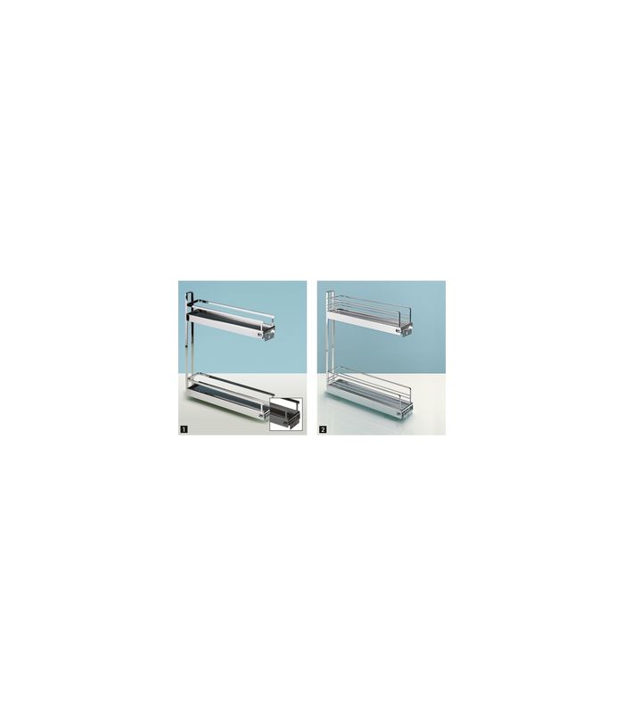 Frontauszug 90°, 2-etagig, STYLE, verchromt (1)