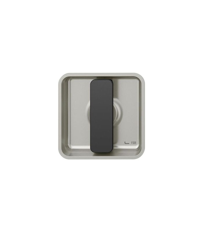 FSB Muschelgriff 42 4263,83,5x83,5,8mm, naturfarben gestrahlt, Blende schwarz