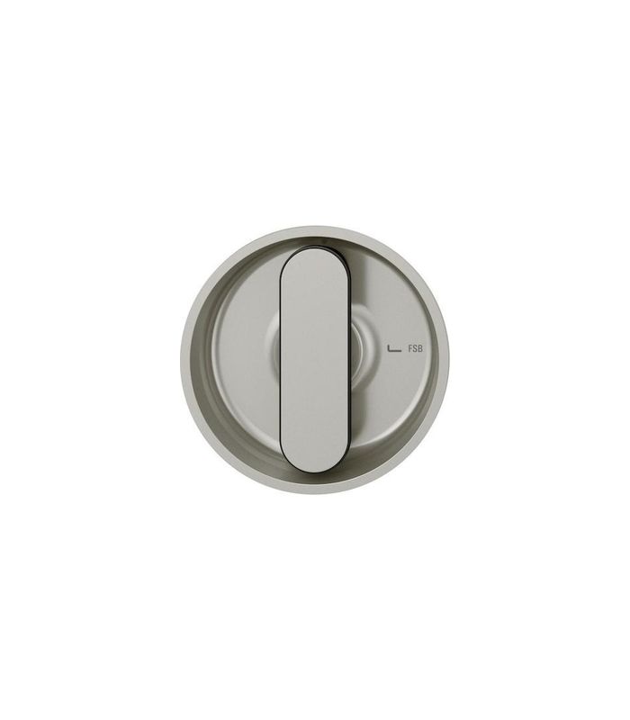 FSB Muschelgriff 42 4264, Ø83,5, naturfarben gestrahlt, Griff schwarz