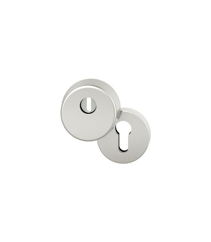 FSB Schutzrosetten-Satz 73 7395, rund, 12,5mm, ES 1, mit Zylinderabdeckung/Profilzylinder gelocht, schwarz gestrahlt, Türstärke 67 - 69mm, Durchmesser Rosette (außen)61,5mm