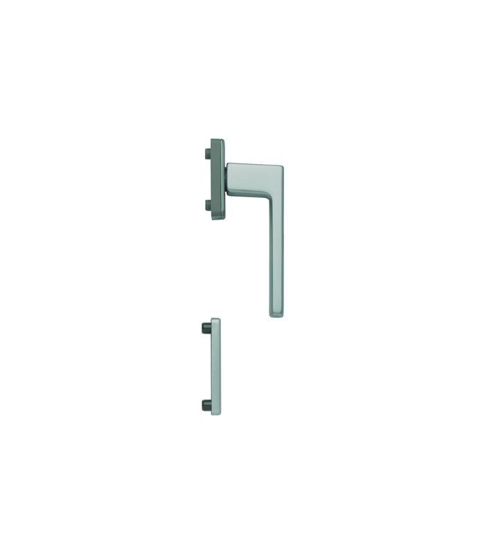 Fenstertür- Halbgarnitur, Profilzylinder gelocht, Austin 0769/U34/51PNS, Nockendurchmesser 10, Aluminium stahlfarbig