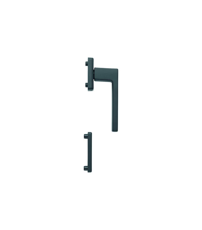 Fenstertür- Halbgarnitur, Profilzylinder gelocht, Austin 0769/U34/51PNS, Nockendurchmesser 10, Aluminium schwarz matt