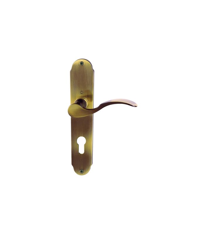 HOPPE Drückergarnitur Caracas M112SLN/2021, Langschild, konisch, Profilzylinder gelocht, Entfernung 72mm, Vierkant 8mm, Türstärke 37 - 47mm, Befestigungstechnik ohne Stütznocken, braun, messing brüniert