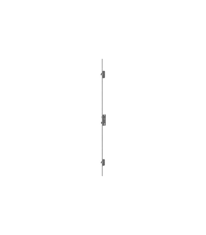HOPPE Drückergarnitur Atlanta 1530/273P, Langschild, oval, Profilzylinder gelocht, Entfernung 72mm, Vierkant 8mm, Türstärke 35 - 45mm, Befestigungstechnik ohne Stütznocken, grau, stahlfarbig, eloxiert