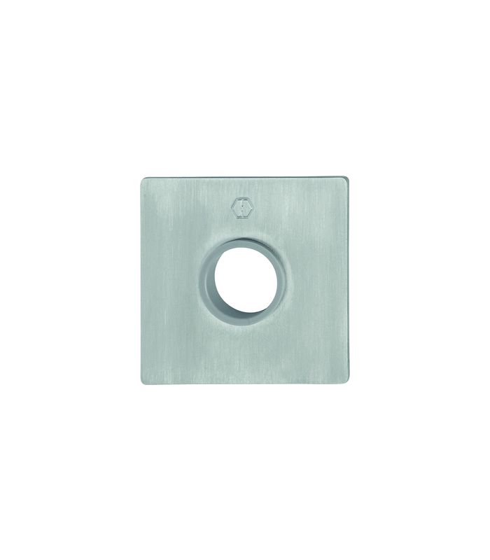 HOPPE Drückerrosettenpaar E848N, außen/innen, eckig, mit Stütznocken, 2mm, Türstärke min. 35mm, Türstärke maximal 45mm, edelstahl matt