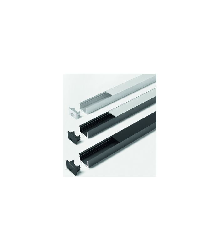LED ChannelLine D2 Profil, opal L=2000, Alu- und Abdeckprofil
