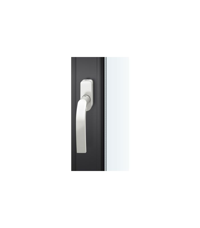 Drehkipp-Fenstergriff, abschließbar 34 1271, Kippen vor Drehen unten rechts, DIN Rechts, 7/30mm, naturfarbig