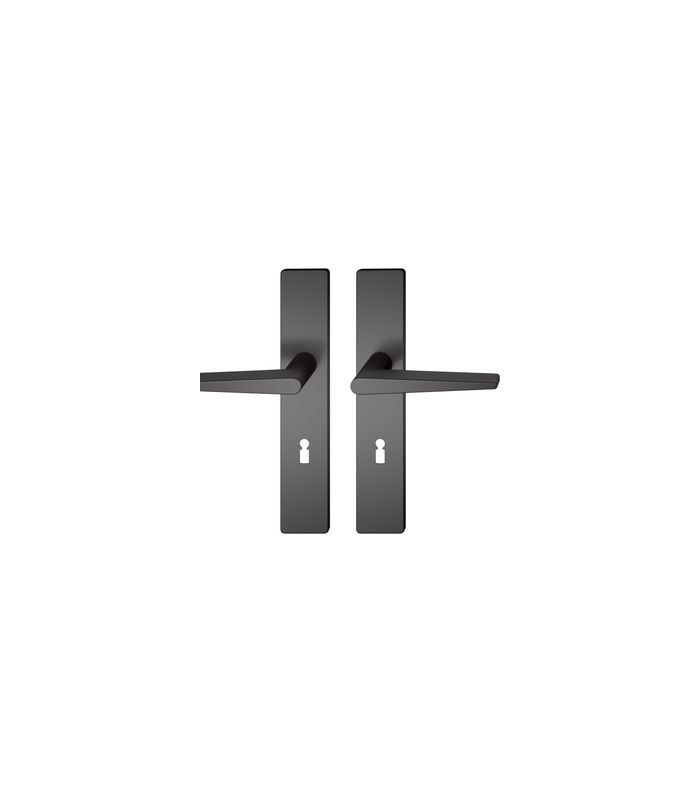 Drückergarnitur 12 1005 LS eck,BB72/8,schwarz,TS 39-58