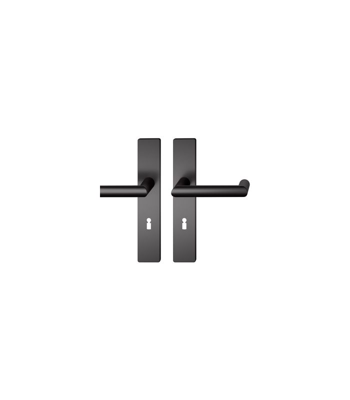 Drückergarnitur 12 1016 LS eck,BB72/8,schwarz,TS 39-58