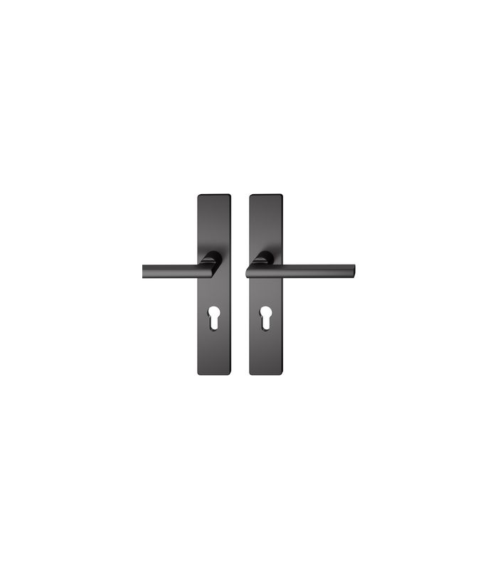 Drückergarnitur 12 1035 LS eck,PZ72/8,schwarz,TS 39-58