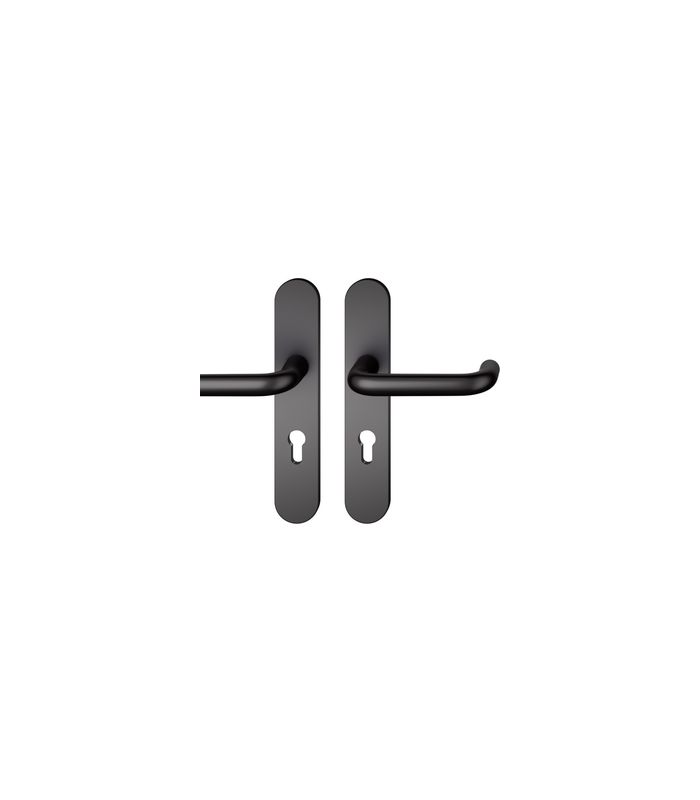 Drückergarnitur 12 1070 LS oval ,PZ72/8,schwarz,TS 39-58