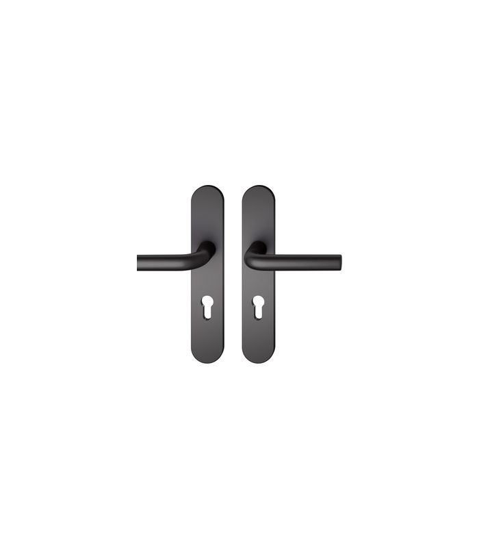 Drückergarnitur 12 1075 LS oval ,PZ72/8,schwarz,TS 39-58