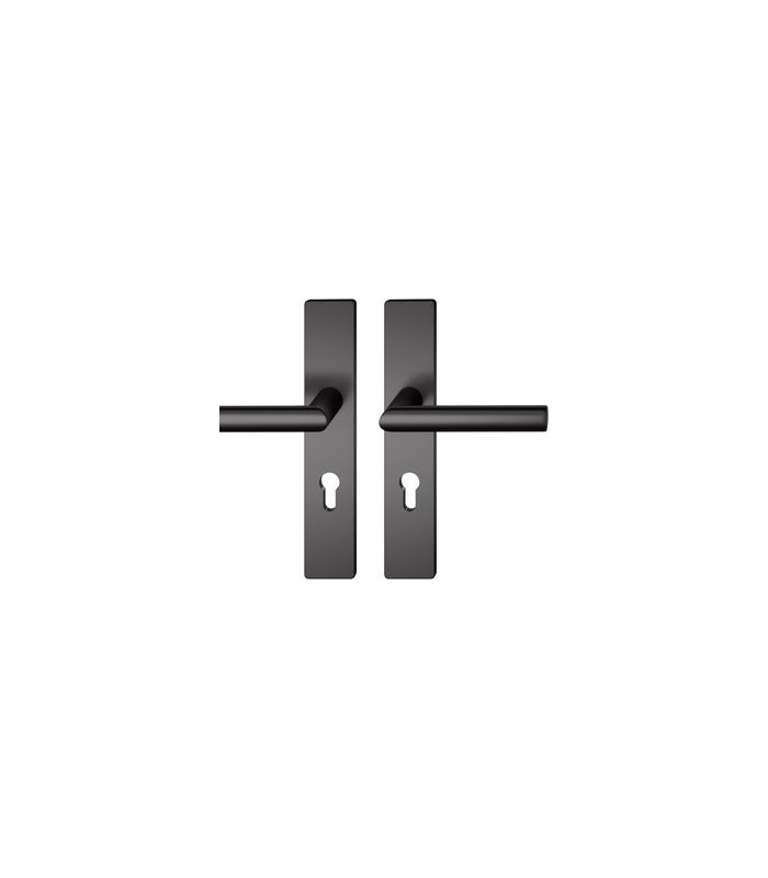 Drückergarnitur 12 1076 LS eck,PZ72/8,schwarz,TS 39-58