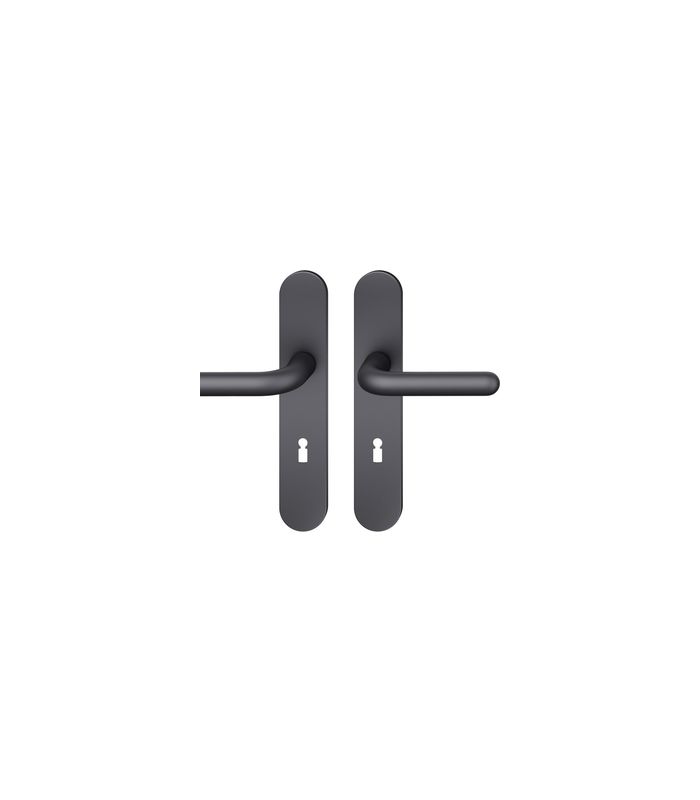 Drückergarnitur 12 1147 LS oval ,BB72/8,sw,TS 39-58