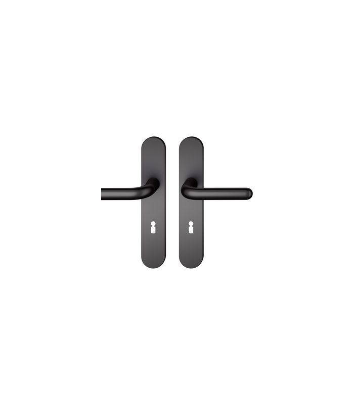 Drückergarnitur 12 1147 LS oval ,BB72/8,schwarz,TS 39-58