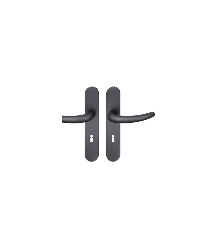 Drückergarnitur 12 1160 LS oval ,BB72/8,sw,TS 39-58