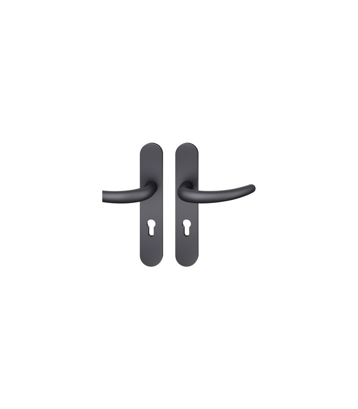 Drückergarnitur 12 1160 LS oval ,PZ72/8,sw,TS 39-58