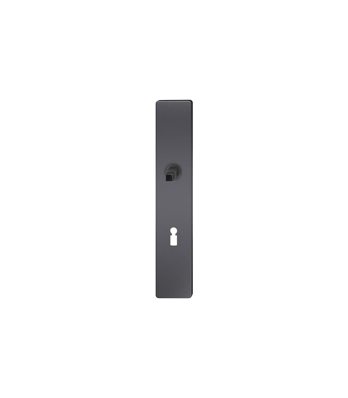 FSB Langschild ASL® 12 1410, außen/innen, eckig, mit Stütznocken, Buntbart gelocht, Entfernung 72mm, schwarz, gestrahlt
