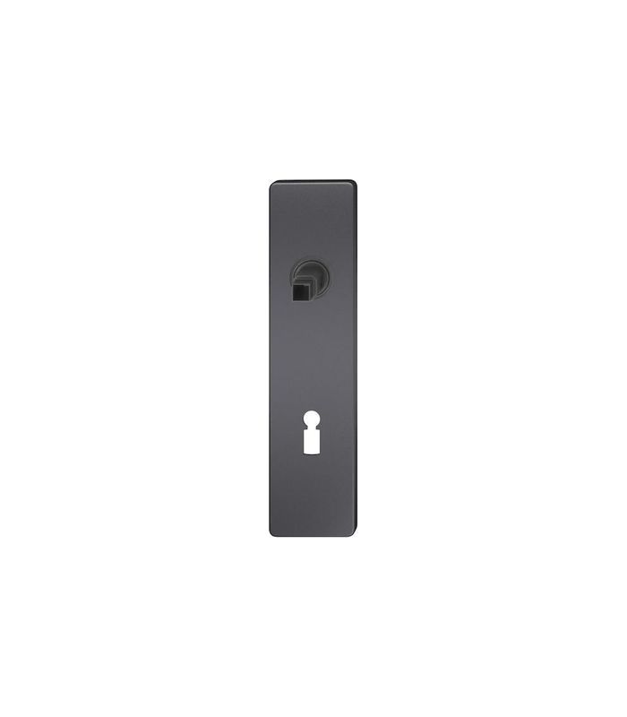 FSB Kurzschildpaar ASL® 12 1450, außen/innen, eckig, mit Stütznocken, Buntbart gelocht, Entfernung 72mm, schwarz, gestrahlt