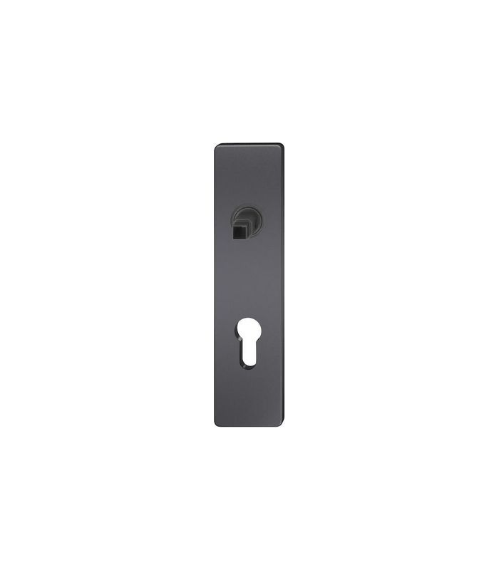 FSB Kurzschild ASL® 12 1450, außen/innen, eckig, mit Stütznocken, Profilzylinder gelocht, Entfernung 72mm, schwarz, gestrahlt
