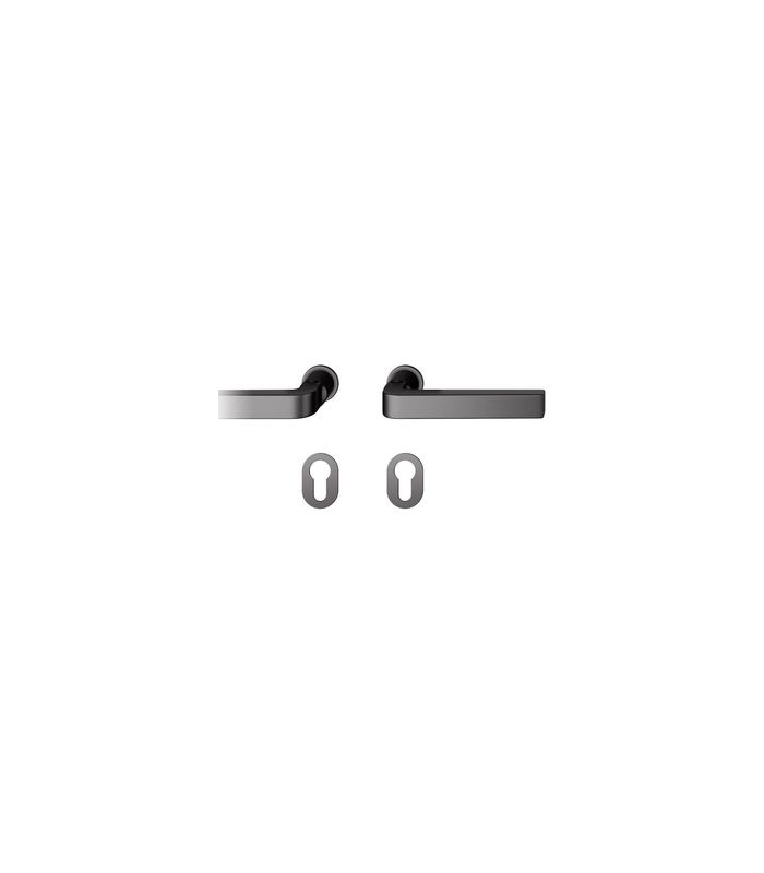 Drückergarnitur 15 1004 Ros.,rd.,PZ,8,sw,TS39-48,o.Nr.