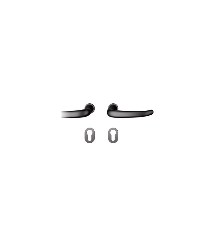 Drückergarnitur 15 1023 Ros.,rd.,PZ,8,sw,TS39-48,o.Nr.