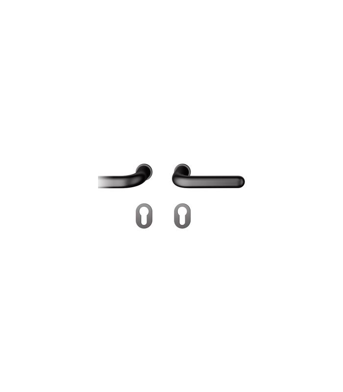 Drückergarnitur 15 1147 Ros.,rd.,PZ,8,sw,TS39-48,o.Nr.