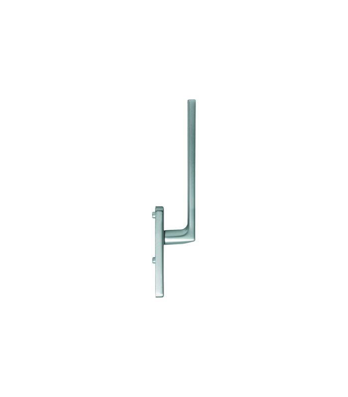 Hebeschiebe- Handhebelgarnitur, Dallas HS-0643/419N-AS innen, Profilzylinder gelocht, Aluminium, stahlfarbig eloxiert