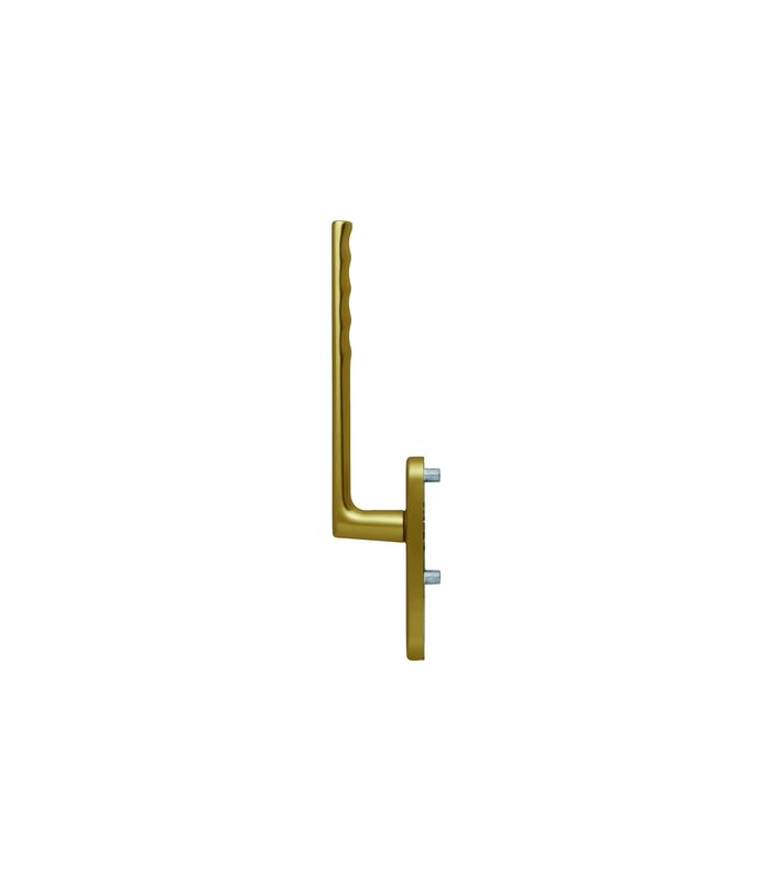 Hebeschiebe- Handhebelgarnitur, Hamburg HS-0700/431N-AS außen, Profilzylinder gelocht, Aluminium, bronzefarbig eloxiert