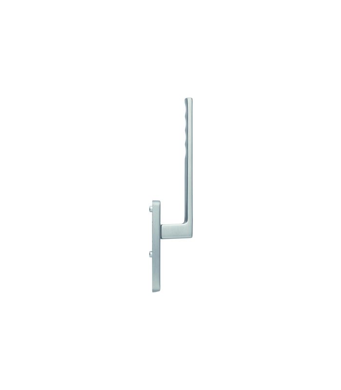 Hebeschiebe- Handhebelgarnitur, Toulon HS-0737/419N-AS innen, ungelocht, Aluminium, edelstahloptik matt eloxiert