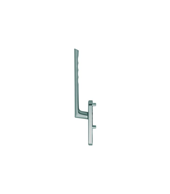 Hebeschiebe- Handhebelgarnitur, Brest HS-0739/431N-AS außen, Profilzylinder gelocht, Aluminium, stahlfarbig eloxiert