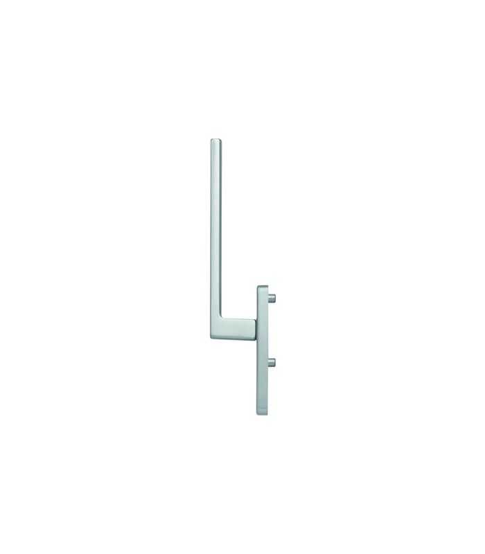 Hebeschiebe- Handhebelgarnitur, Austin HS-0769/419N-AS außen, Profilzylinder gelocht, Aluminium, edelstahloptik matt eloxiert