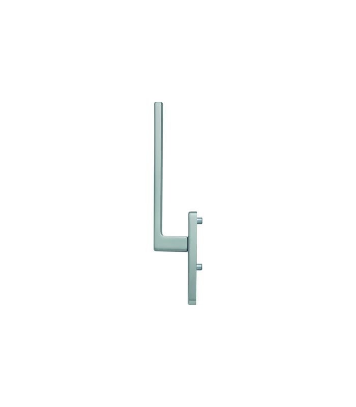Hebeschiebe- Handhebelgarnitur, Austin HS-0769/419N-AS außen, Profilzylinder gelocht, Aluminium, stahlfarbig eloxiert