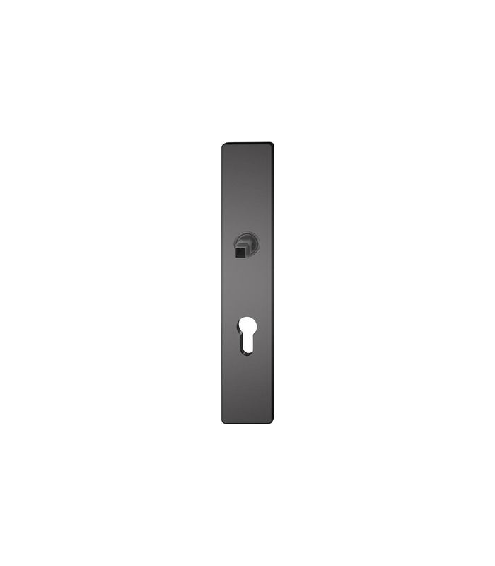 FSB Langschild ASL® 12 1410, außen/innen, eckig, mit Stütznocken, Profilzylinder gelocht, Entfernung 72mm, schwarz, farbig kunststoffbeschichtet