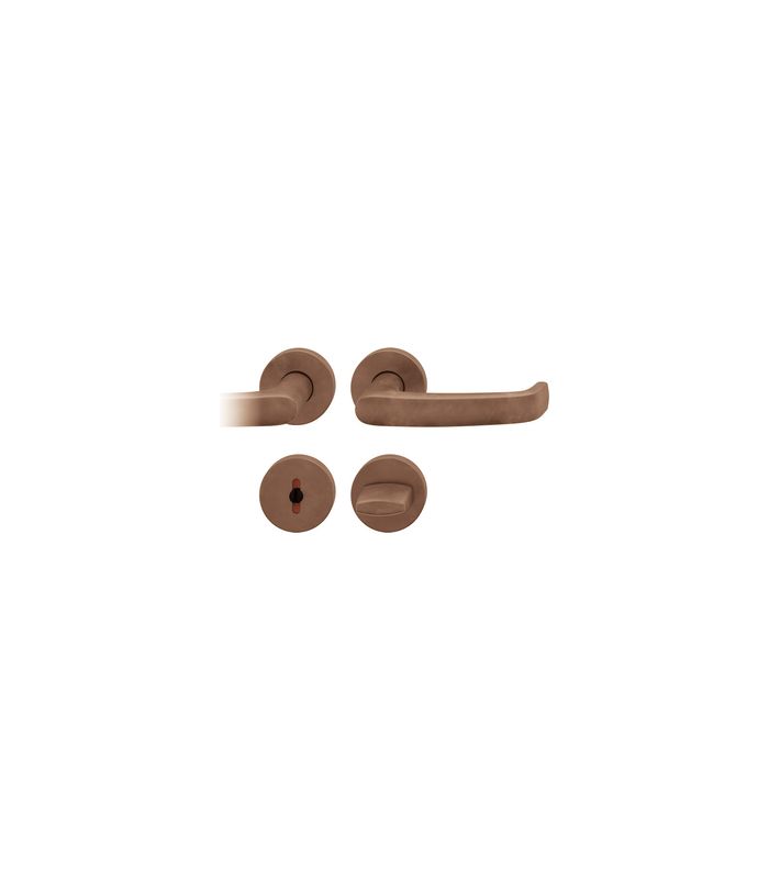 Drückergarnitur 12 1045 Rosette ,rd.,WC/SS,8,(8),h-bronze,TS39-58
