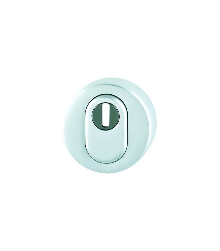 HOPPE Schutzrosette 42ZNSB-ZA, rund, 15mm, mit Zylinderabdeckung/Profilzylinder gelocht, naturfarben eloxiert, Türstärke 57 - 62mm