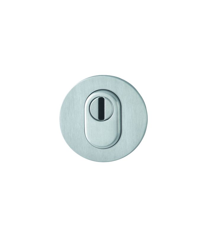 HOPPE Schutzrosette E29ZNSB-ZA, rund/flach, 2mm, mit Zylinderabdeckung/Profilzylinder gelocht, edelstahl matt, Türstärke 65 - 75mm