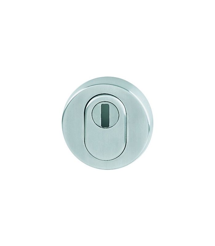 HOPPE Schutzrosette E42ZNSB-ZA, rund, 15mm, mit Zylinderabdeckung/Profilzylinder gelocht, edelstahl matt, Türstärke 57 - 62mm