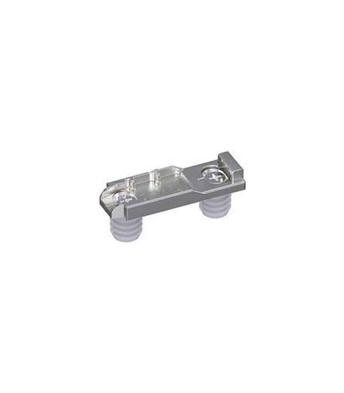 Möbel- Linear-Montageplatte, Distanz 0,5mm, Sensys, 9088242, Zinkdruckguss vernickelt