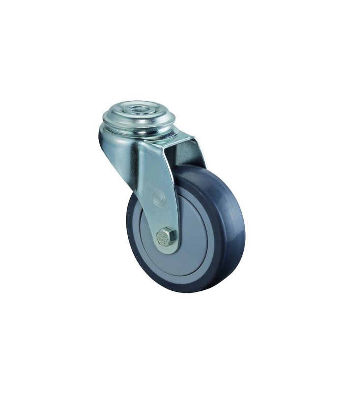 Lenkrolle, Ø 75, B 25mm A301.A85,50kg, mit Platte, grau