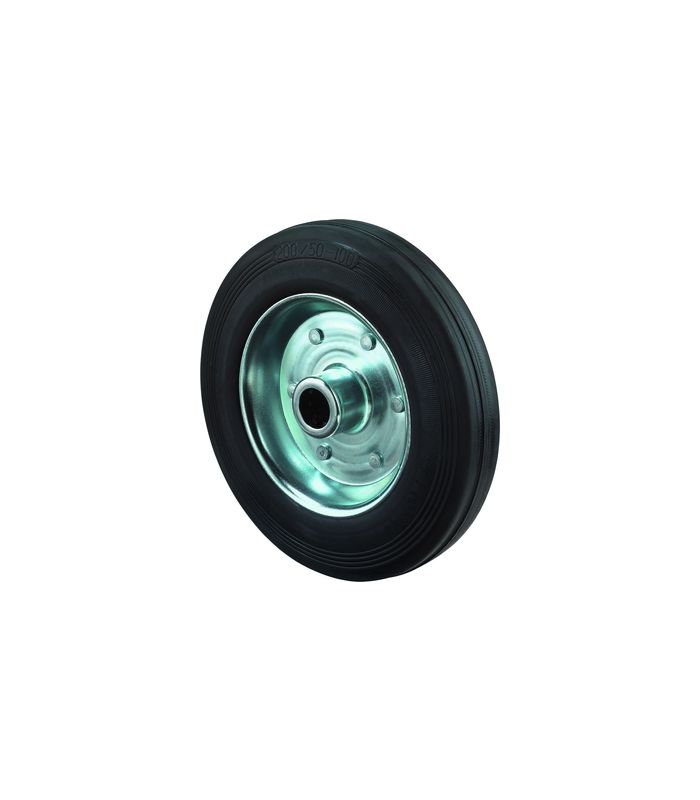 Gummirad 200mm B55.200 schwarz, Radk.verzinkt, RL