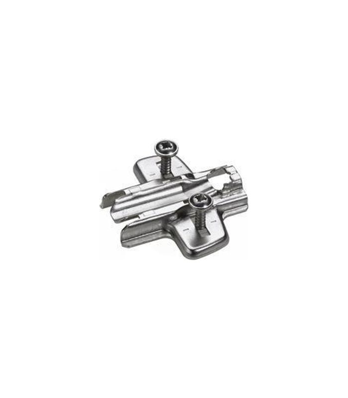 Möbel- Kreuzmontageplatte, Distanz 5mm, Sensys 8099, 9071598, vernickelt