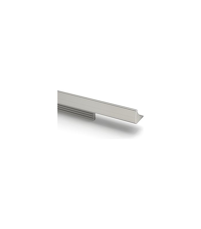 Möbel- Griffleiste, mit Harpunensteg, Riaza 9208095, Länge 895mm, Aluminium edelstahloptik gebürstet