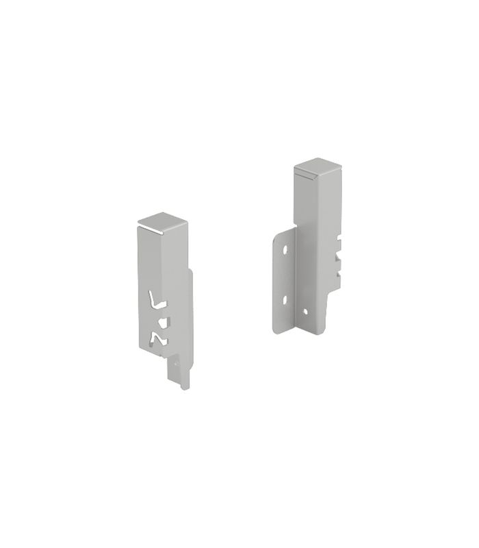 Set Rückwandverbinder ArciTech 126 mm, silber, links und rechts