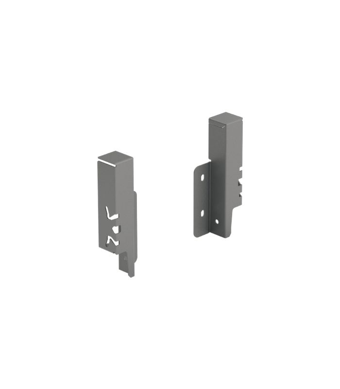 Set Rückwandverbinder ArciTech 126 mm, anthrazit, links und rechts