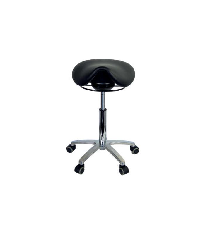 Sattelhocker schwarz für Steh Sitz-Arbeitspl., 360° höhenv.